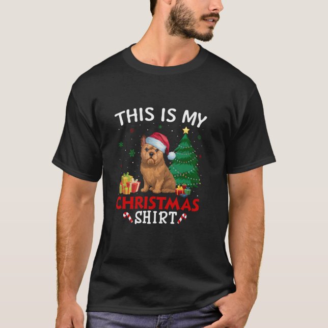 This is My Brussels Griffon Dog Santa Hat Christma T-Shirt (Front)