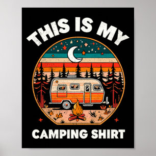This is My Camng Mountain Hiking Backpacking Funny Poster