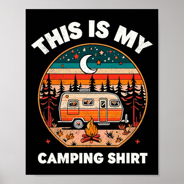 This is My Camng Mountain Hiking Backpacking Funny Poster (Front)
