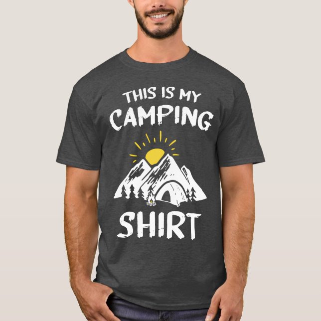 This Is My Camping Camper Funny Camping retro T-Shirt (Front)