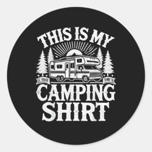 This Is My Camping Funny Camper Classic Round Sticker