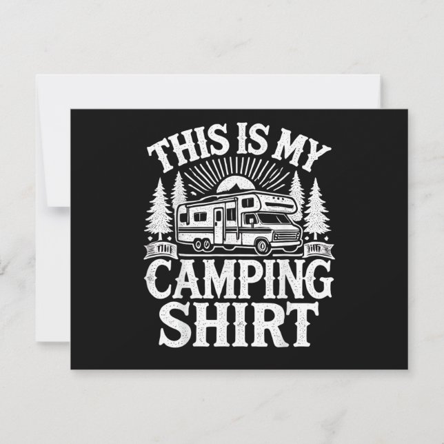 This Is My Camping Funny Camper Save The Date (Front)