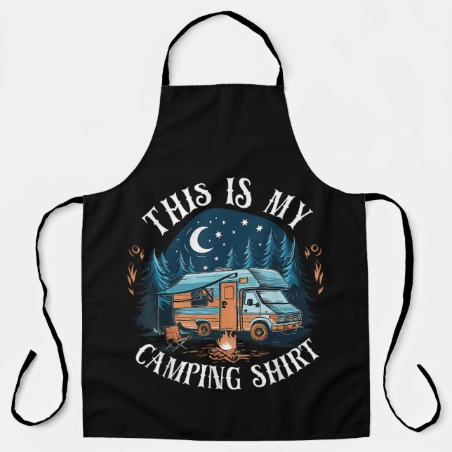 This Is My Camping Hiking Funny Camper Apron (Front)