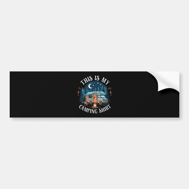 This Is My Camping Hiking Funny Camper Bumper Sticker (Front)