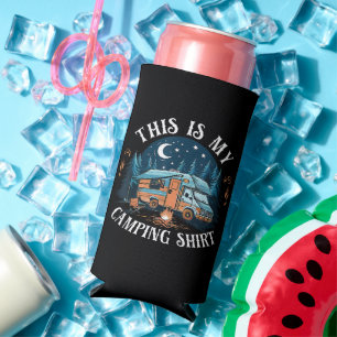 This Is My Camping Hiking Funny Camper Seltzer Can Cooler