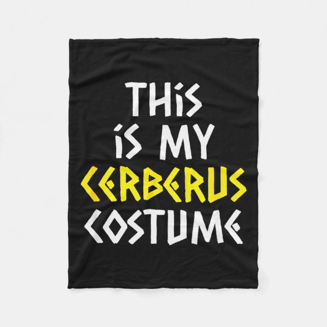 This Is My Cerberus Costume Halloween Greek Mythol Fleece Blanket (Front)
