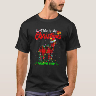 This Is My Christmas Alpaca Pajama Buffalo Plaid T-Shirt