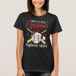 This Is My Christmas Baseball Pajama  For Boys Men T-Shirt