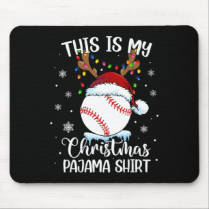 This is my christmas  baseball xmas sports boys me mouse pad