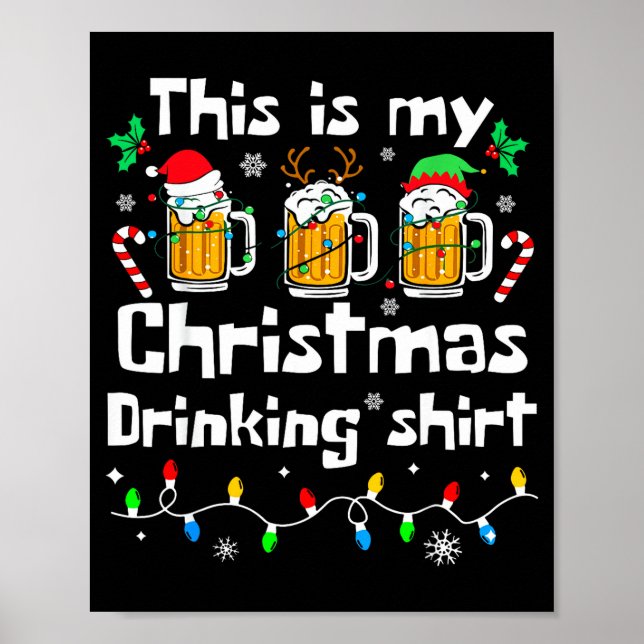 This Is My Christmas Beer Drinking Funny Party Xma Poster (Front)