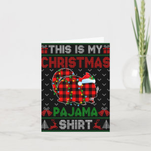 This Is My Christmas Chinchilla Pajama Xmas Light Card