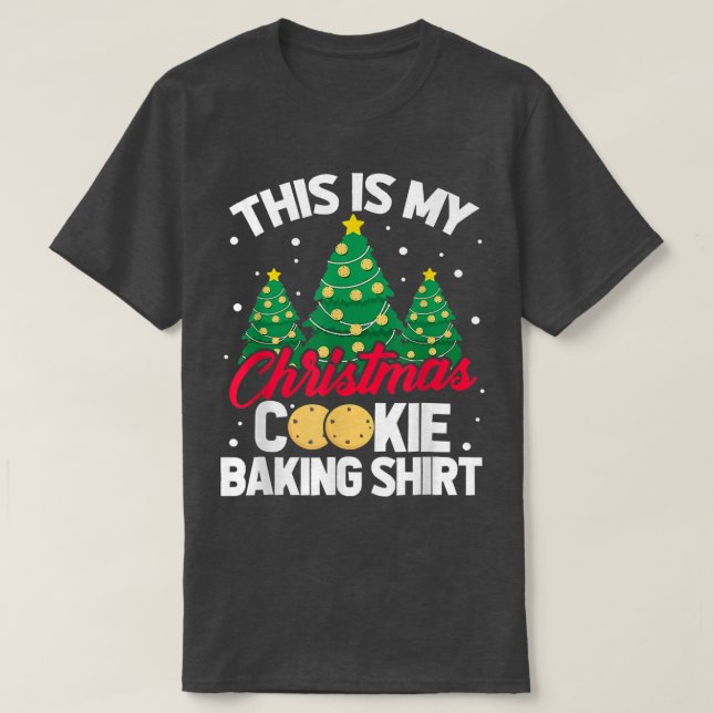 This Is My Christmas Cookie Baking Shirt Xmas Tree (Design Front)