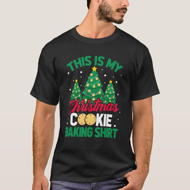 This Is My Christmas Cookie Baking  Xmas Tree Holi T-Shirt (Front)