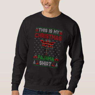 This Is My Christmas Dragonfly Pajama Xmas Lights Sweatshirt