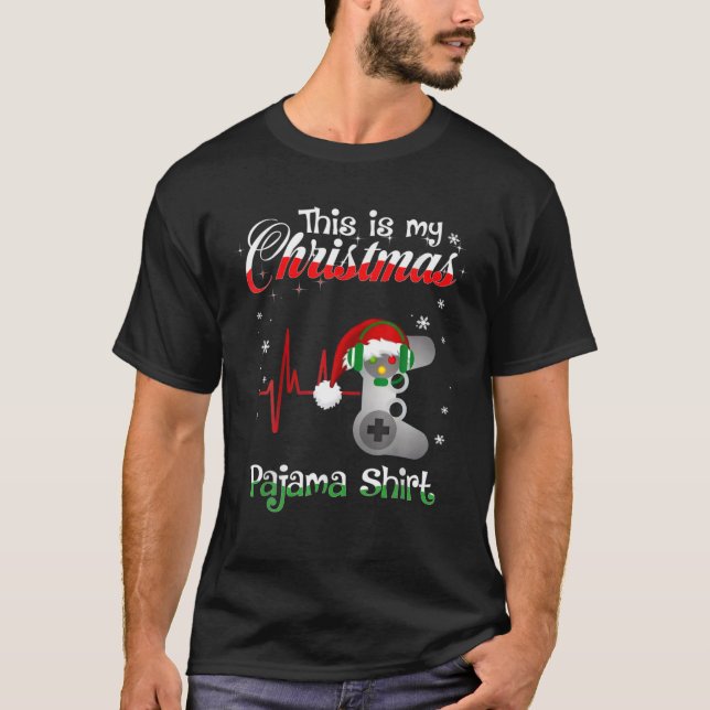 This Is My Christmas Gamer Pajama For Boys Men T-Shirt (Front)