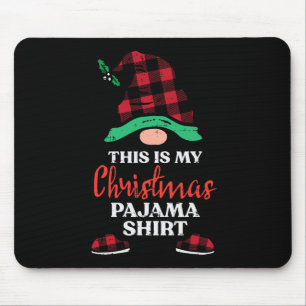 This Is My Christmas Gnome Xmas Plaid Men Women Ki Mouse Pad