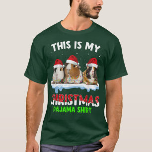 This Is My Christmas Guinea Pig Pajama Christmas T-Shirt
