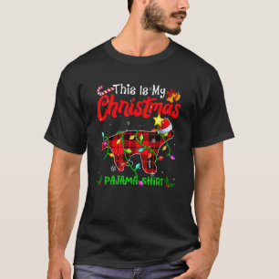 This Is My Christmas Honey Badger Pajama  Buffalo  T-Shirt