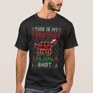 This Is My Christmas Honey Badger Pajama  Xmas Lig T-Shirt