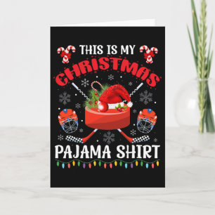This Is My Christmas Ice Hockey Pajama Xmas For Me Card