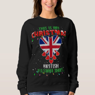 This Is My Christmas Lights Love British Flag Paja Sweatshirt