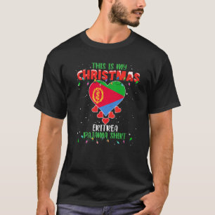 This Is My Christmas Lights Love Eritrea Flag Paja T-Shirt