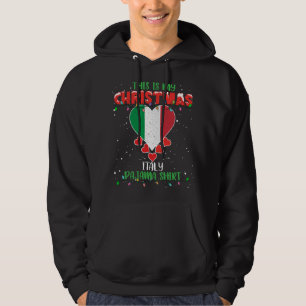 This Is My Christmas Lights Love Italy Flag Pajama Hoodie