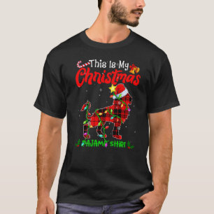 This Is My Christmas Lion Pajama Buffalo Plaid T-Shirt