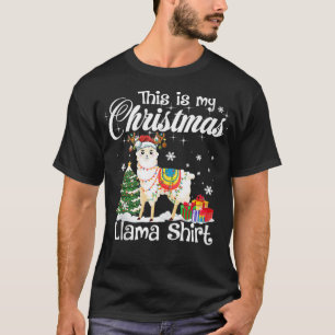This Is My Christmas Llama Pajama Funny Family Chr T-Shirt