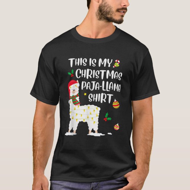 This Is My Christmas Llama Pajama Pyjama Top Chris (Front)