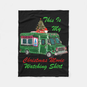 This Is My Christmas Movie Watching Food Truck Fleece Blanket