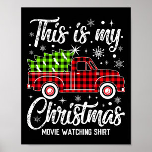 This Is My Christmas Movie Watching Shirt Plaid Re Poster
