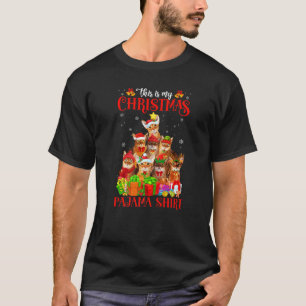 This Is My Christmas Pajama  Abyssinian Cat  Xmas T-Shirt