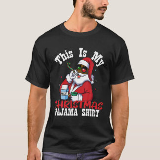 This Is My Christmas Pajama African American Santa T-Shirt