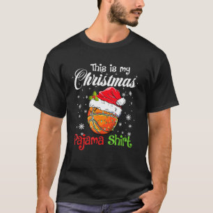 This Is My Christmas Pajama Basketball 1 Santa Ha T-Shirt