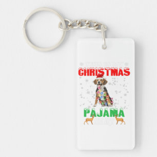 This Is My Christmas Pajama Beagle Lover Christmas Key Ring