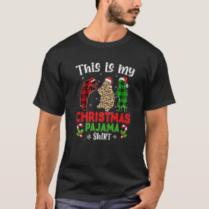 This Is My Christmas Pajama Bear Animals Leopard P T-Shirt