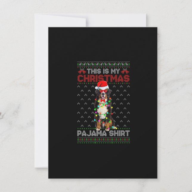 This Is My Christmas Pajama Bernese Mountain Dog U Invitation (Front)