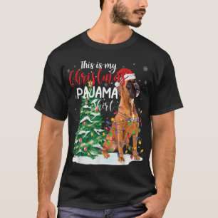 This Is My Christmas Pajama Boxer Dog Lover Gift T-Shirt