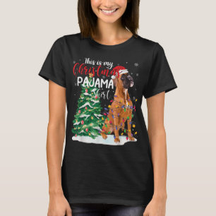This Is My Christmas Pajama Boxer Dog Lover Gift T-Shirt
