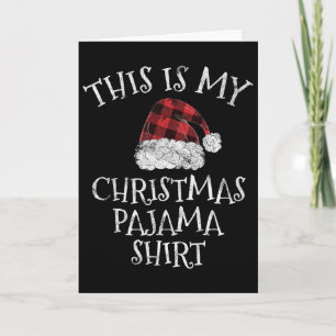 This Is My Christmas Pajama Christmas Plaid Hat Gi Card
