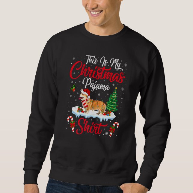 This Is My Christmas Pajama Corgi Chrismtas Sweatshirt (Front)