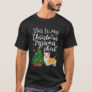 This Is My Christmas Pajama Corgi Funny Santa Xmas T-Shirt