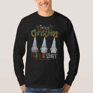 This Is My Christmas Pajama Cute Gnomes Garden Boy T-Shirt