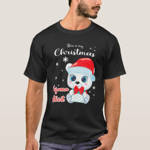 This Is My Christmas Pajama Cute Kawaii Teddy Bear T-Shirt