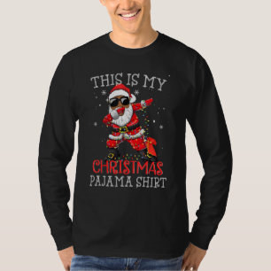 This Is My Christmas Pajama Dabbing African Ameri T-Shirt