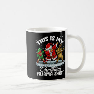 This Is My Christmas Pajama Dabbing Santa Elf Paja Coffee Mug