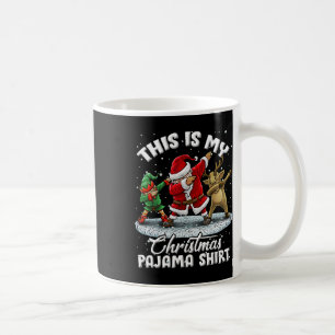 This Is My Christmas Pajama Dabbing Santa Elf Paja Coffee Mug