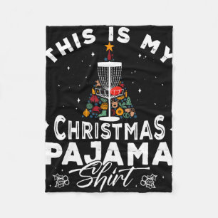 This Is My Christmas Pajama Disc Golf Player Stupi Fleece Blanket