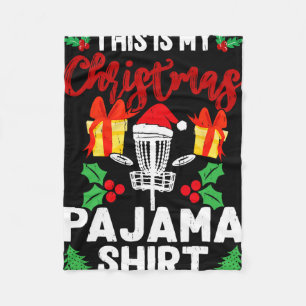 This Is My Christmas Pajama Disc Golf Sports Lover Fleece Blanket